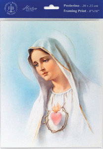Immaculate Heart of Mary Print - Sold in 3 per pack [HFA1129]