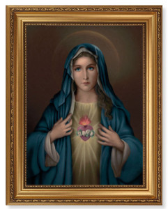 Immaculate Heart of Mary by Simeone 12x16 Framed Print Artboard [HFA5148]