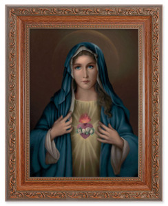 Immaculate Heart of Mary by Simeone 6x8 Print Under Glass [HFA5376]