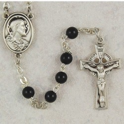 Irish Immaculate Heart of Jesus Black Rosary [RBMV036]
