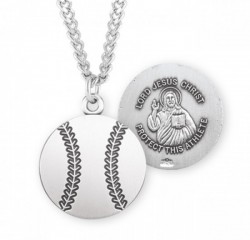 Jesus Christ Baseball Medal Sterling Silver [HMM1062]
