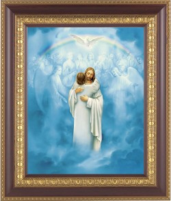 Jesus' Embrace at Heaven's Gate 8x10 Framed Print Under Glass [HFP150]