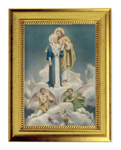 Jesus and Mary Print by Chambers 5x7 Print in Gold-Leaf Frame [HFA5230]