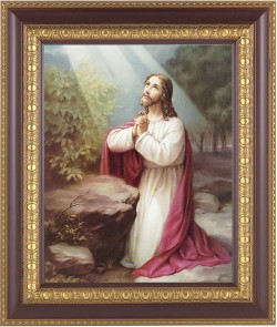 Jesus at the Mount of Olives 8x10 Framed Print Under Glass [HFP108]