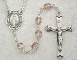 June Birthstone Rosary (Alexandrite) - Sterling Silver [MVR006]