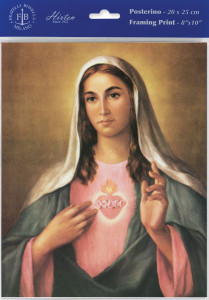 La Fuente Immaculate Heart of Mary Print - Sold in 3 Per Pack [HFA4822]