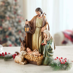 Lamb of God Holy Family Nativity Statue 14.5 inches [CB3146]