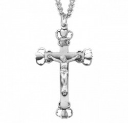 Large Heart Tip Men's Crucifix Necklace [HMM3310a]