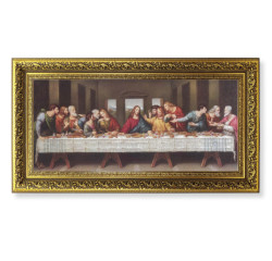 Last Supper Framed Print with Gold Leaf Wood Frame [HFA5370]