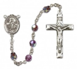 Lord Is My Shepherd Sterling Silver Heirloom Rosary Squared Crucifix [RBEN0017]