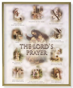 Lord's Prayer 8x10 Gold Trim Plaque [HFA0210]