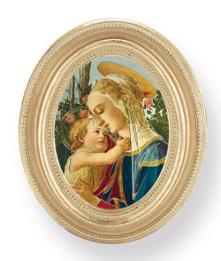 Madonna and Child Small 4.5 Inch Oval Framed Print [HFA4721]