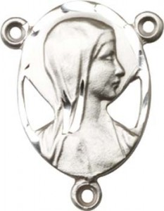 Madonna Sterling Silver Rosary Centerpiece [BLCR0104]