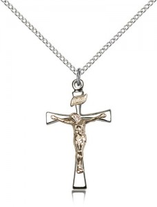 Women's Two-Tone Maltese Crucifix Pendant [BC0050]