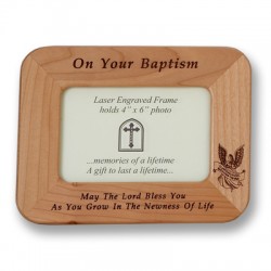 Maple Wood Baptism Photo Frame [PF2071]