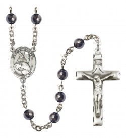 Men's Guardian Angel Protector Silver Plated Rosary [RBENM8440]
