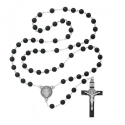 Men's Pewter St. Benedict Rosary [RB3221]