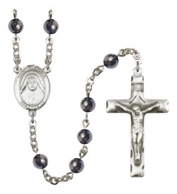 Men's St. Alphonsa of India Silver Plated Rosary [RBENM8406]