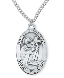 Men's St. Andrew Medal Sterling Silver [MVM1053]