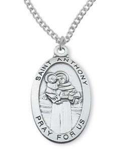 Men's St. Anthony Medal Sterling Silver [MVM1055]
