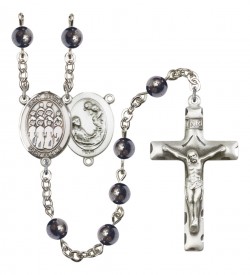 Men's St. Cecilia Choir Silver Plated Rosary [RBENM8180]