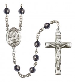 Men's St. John the Apostle Silver Plated Rosary [RBENM8056]