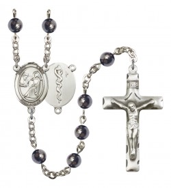 Men's St. Luke the Apostle Doctor Silver Plated Rosary [RBENM8068S8]