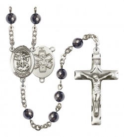 Men's St. Michael EMT Silver Plated Rosary [RBENM8076S10]