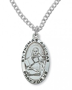 Men's St. Thomas Aquinas Medal Sterling Silver [MVM1088]