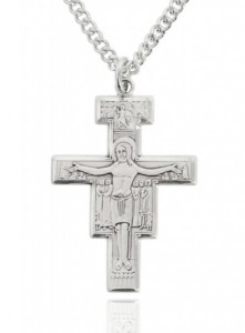 Men's Sterling Silver San Damiano Crucifix [MV9000]