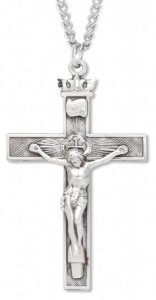 Men's Textured Crucifix with Crown Top [HM0818]