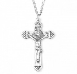 Men's Tri-Tip Crucifix Necklace [HMM3328]