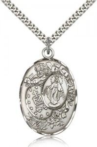 Large Miraculous Medal Necklace [BM0486]