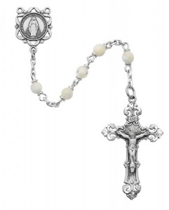 Miraculous Rosary with 5mm Mother Of Pearl Beads [RBMV052]