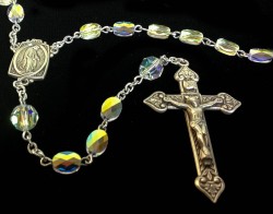 Miraculous Rosary with Swarovski Beads in Sterling Silver [HMBR049]