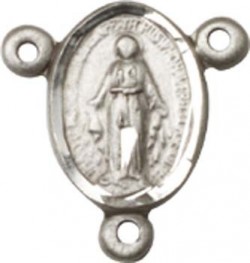 Small Oval Miraculous Rosary Centerpiece [BLCR0123]