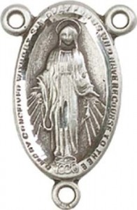 Petite Slimline Miraculous Rosary Centerpiece [BLCR0121]