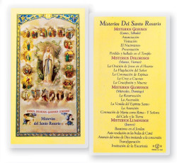 Misterios Del Santo Rosario Laminated Spanish Prayer Card [HPRS212]