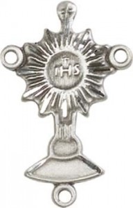 Monstrance Sterling Silver Rosary Centerpiece [BLCR0100]