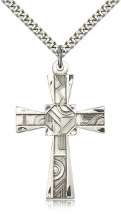 Men's Mosaic Cross Pendant [BM0499]