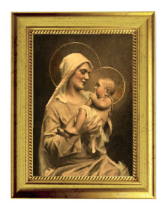 Mother of Divine Grace by Chambers 5x7 Print in Gold-Leaf Frame [HFA5236]