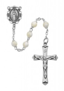 Mother of Pearl Rosary with Miraculous Center [MVRB1231]