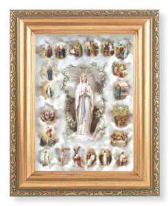 Mysteries of the Rosary 4x5.5 Print Under Glass [HFA5319]
