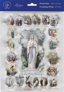Mysteries of the Rosary Print - Sold in 3 per pack [HFA1181]