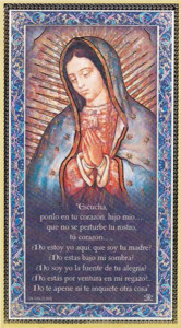 Nuestra Se&ntilde;ora de Guadalupe (en espa&ntilde;ol) Placa de pared hecha en Italia [HPPS008]