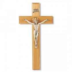 Golden Halo Oak Wall Crucifix - 11 inch [CRX4200]