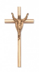 Oak Risen Christ Crucifix, 10 Inch [CRXMV006]