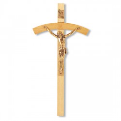 Arched Wall Cross with Oak Wood - 8 inch [CRX4073]