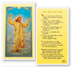 One Solitary Life Risen Christ Laminated Prayer Card [HPR775]