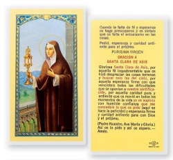 Oracion A Santa Clara De Asis Laminated Spanish Prayer Card [HPRS426]